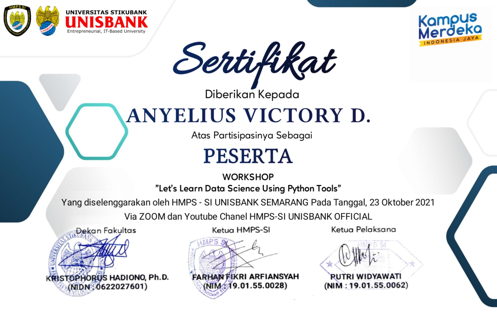 Sertifikat Data Science